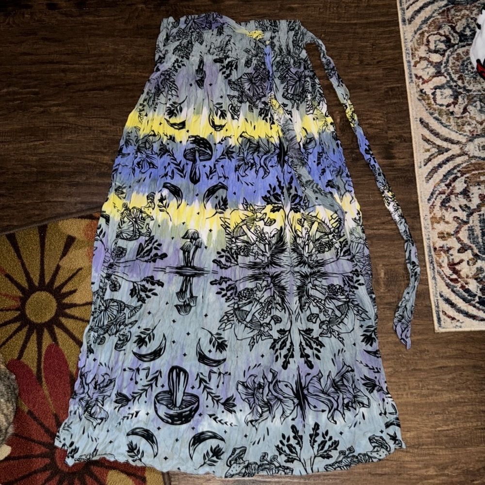 Hippie tie dye long skirt
